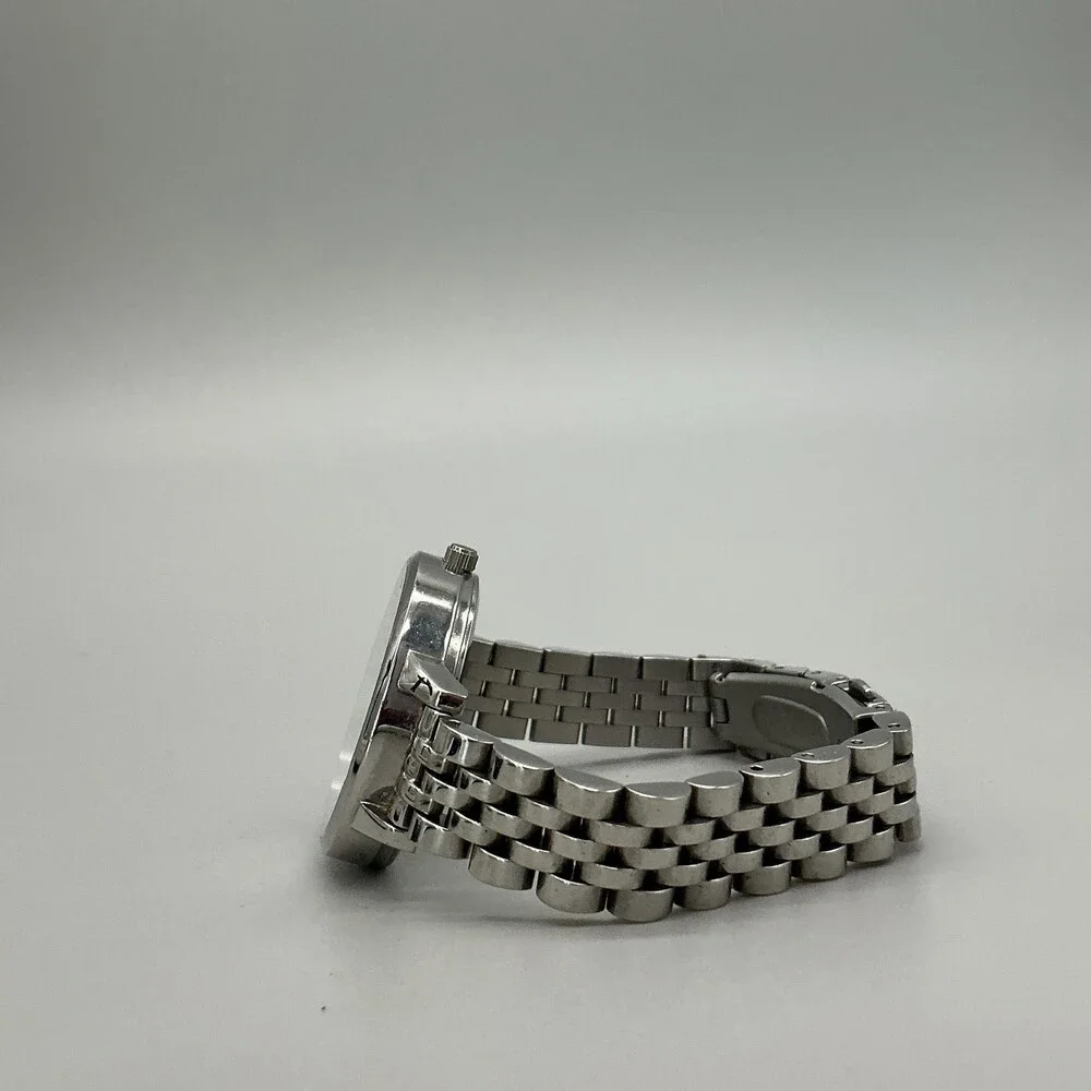 Olivia Burton Womens Watch 34mm Silver Floral Tone Bracelet New Batt 6.75